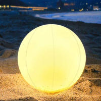Bola LED Luminosa Para Jardín Y Piscina 16 Colores Bouncy Inflable Para Bodas Y Fiestas De Playa Decoración De Globos Redondos De PVC - details 1
