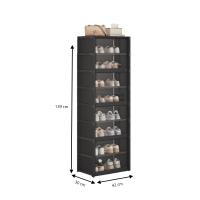 LUTODY - Zapatero, organizador de calzado compacto con cierre magnético, tela textil, Múltiples niveles, tubo de metal, plegable, portátil para recibidor, entrada, sala de estar y salón - Ligero y resistente - details 12