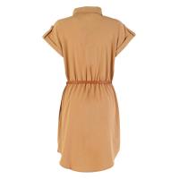 Vestido De Mujer Verano Chiffon Con Cinturón Estilo Oficina Y Fiesta Manga Corta Cuello En V Silueta A-Line Talla Slim - details 2