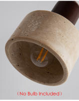 Lámpara Colgante De Carrilera LED Amarilla Marmol Japonés Wabi Sabi Travertino Nórdica Para Lateral De Cama Restaurante Pasillo Decoración - details 11
