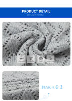 Manta De Bebé Tejida Para Recién Nacidos Niños Y Niñas Cubierta Para Sillín De Coche Y Cama De Bebé Tapete De Suéter Muselina 100*80CM Cuadros Unisex Adecuada Para 0-24 Meses - details 3