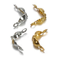 Kit De Joyería DIY 200pcs Cabezas De Fin De 4x7mm Conector De Cierre Para Pulseras Collares Cadenas Capa De Conector De Metal Para Creación De Joyas - details 1