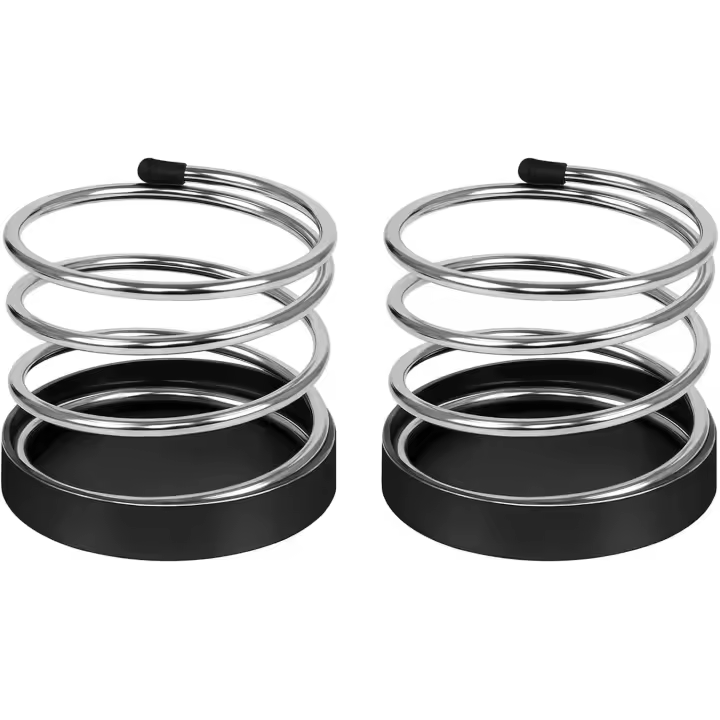 Portavasos de coche de 2 piezas, portavasos de agua para coche, portavasos de agua para coche, para tazas, bolígrafos, llaves, teléfonos móviles (negro) - 1