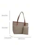 Bolso de Tela Grande, sencillo y versátil con decoración de Remaches, estampado retro de Flores, Gran capacidad, Bolso de hombre de moda para Uso Diario de Mujer, Nuevo - details 2