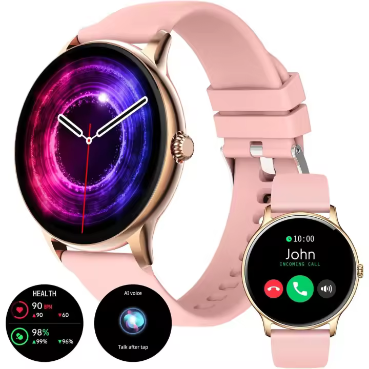 Reloj Inteligente Pantalla de 3.89cm, Batería de 650Mah, Impermeable IPX8, Seguimiento Deportivo, 100+ Modos de Ejercicio, Función de Llamada, Carga USB-Marca Cecodadi - 1