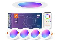 Foco Techo Empotrable RGB y Blanco Neutro, 4x 7W Inteligente Foco LED 230V Regulable Con Alexa, IP44 Plafón Luz de Techo Cambio de Color, Ojos de Buey. ( 4 Unidades ) - details 1
