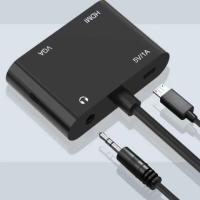 FGNS Adaptador VGA a HDMI, Adaptador VGA Macho a 1080P HDMI hembra + VGA hembra Converter con Audio estéreo de 3,5 mm, Dongle para TV, computadora, computadora portátil, Monitor, proyector - details 2