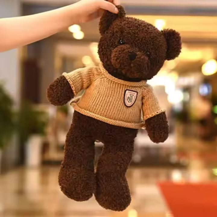 Muñeco De Peluche Oso De 40cm Juguetes De Peluche Para Niñas Regalo De Cumpleaños Mejor Regalo Para Niños Ropa De Oso Lindo - 1