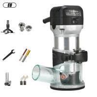 Recortadora eléctrica para carpintería, fresadora de madera, grabado, ranuradora, enrutador de tallado a mano, 220V, 2000W, 6,35 MM y 8MM,Avehrit,Electric wood trimmer,approximately 180 centimeters - details 1