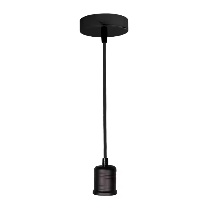 PENDEL METAL NEGRO E27 MAX. 60W 1,5M Deco BL.1 - 1