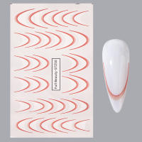 Set De 8 Pcs De Pegatinas De Uñas Gradient French Line Colores Estriados Diseños Ombre Para Decoración DIY Herramientas Guías De Estampado De Uñas - details 13