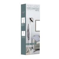 Perchero Metálico, 45x38x173cm, Perchero de Pie de Estilo Minimalista, Blanco / Negro Soporte para Colgar Abrigos Sombreros Bolsos, con 8 Ganchos, para Oficina, Hogar - details 7