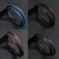 Pulsera De Cuero Para Hombre Estilo Moderno Con Hebilla Magnética Desmontable Y Diseño De Enredado Accesorios Deportivos Para Ciclismo - details 1