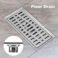 Drenaje de piso de ducha, drenaje de piso rectangular de acero inoxidable, Colector de pelo para bañera y baño Cocina 20x10cm - details 2