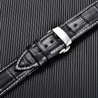 Correa De Reloj De Cuero Auténtico Para Negocios Reemplazo De Correa De Reloj 18mm 20mm 22mm 24mm Con Hebilla De Mariposa - details 10