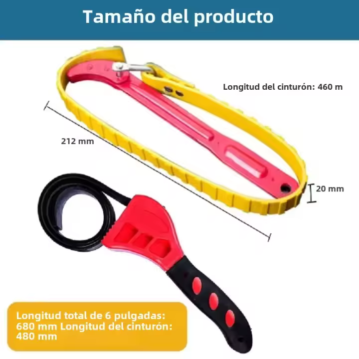 Ajustable Strap Opener Herramienta De Desmontaje De Cartridaje Acordeón De Largo Plegable Herramienta De Desmontaje De Filtro De Aceite Y Llave De Cadena - 1