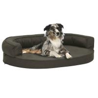 vidaXL Colchón de Cama de Perro Ergonómico Aspecto Lino 75x53 cm Cesta Color Gris,  Marrón,  Negro y mas - details 3