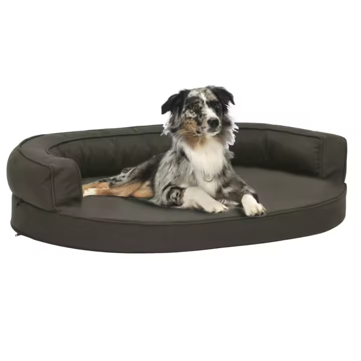 Colchón para Cama de Perro ergonómico gris oscuro 75x53 cm - 1