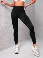 Leggings De Cintura Alta Elástica Para Mujer Talla Sólida Tejidos Sin Costuras Levantamiento De Glúteos Fitness Yoga Moda Gimnasio Deportivos Leggings - details 8