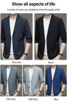 Traje De Verano Para Hombre En Seda De Hielo Color Sólido Transpirable Y Elástico Alto Escudo Solar Ligero Para Primavera - details 11