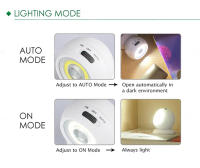 Lámpara De Pared Con Sensor De Movimiento PIR Luz Nocturna LED COB Rotativa 360° Con Imán USB/Batería Para Dormitorio Baño Cocina - details 10