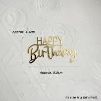 Nuevos Toppers De Cumpleaños Feliz En Acrílico Dorado Para Niñas Y Niños Decoración De Pastel Para Fiesta De Cumpleaños Regalo De Baño De Bebé - details 10