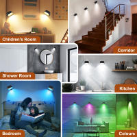 Luz De Pared Remotamente Controlada RGB Cambio De Color Toque Rotación De 360 Grados Luz Nocturna Para El Borde Del Cama Dormitorio - details 5