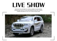 Modelo De Coche De Escala 1:24 TOYOTA Land Cruiser Prado Deportivo SUV De Aleación Con Retroceso Pull Back Luz Y Sonido Regalos Para Niños Colección A174 - details 15