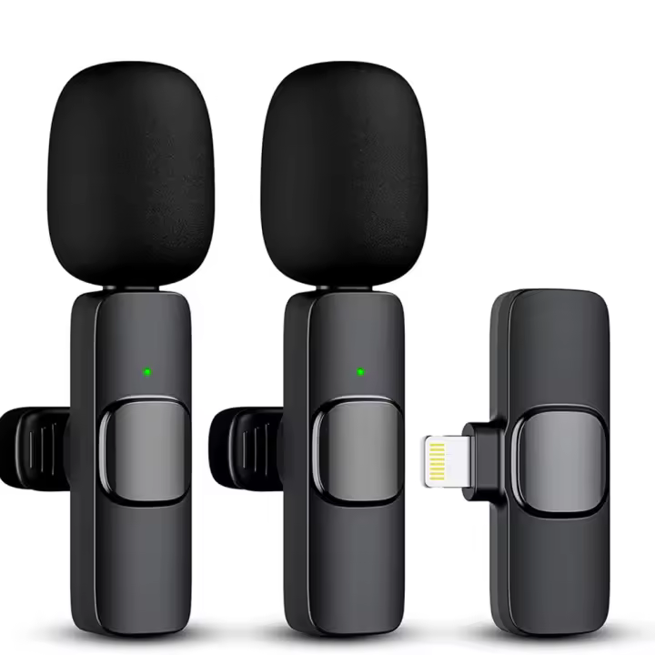 Micrófono Lavalier Profesional Inalámbrico,Micrófono Lavalier Inalámbrico para iOS, Mini Micrófono portátil Plug-Play - 1