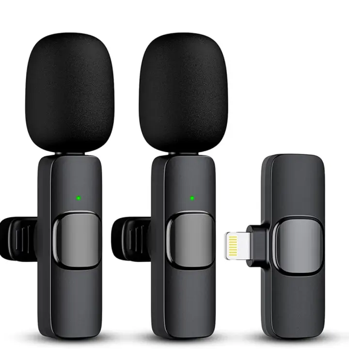 Micrófono Lavalier Profesional Inalámbrico,Micrófono Lavalier Inalámbrico para iOS, Mini Micrófono portátil Plug-Play - 1