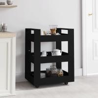 vidaXL Carrito de cocina madera contrachapada 60x45x80 cm en color Negro/Gris hormigón/Gris sonoma y más - details 0