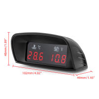 Gauge De Agua Y Voltímetro 2 En 1 Para Coche LCD Temperatura Y Voltaje Horizontal En Grados Celsius Con Sensor De 10mm Luz Trasera Roja Para 12v - details 1