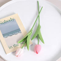 10Pcs Bouquet De Tulipes Artificiales 29cm Toque Realista PE Flores Falsas Para Decoración De Hogar Jardín Interior Navidad Boda - details 2