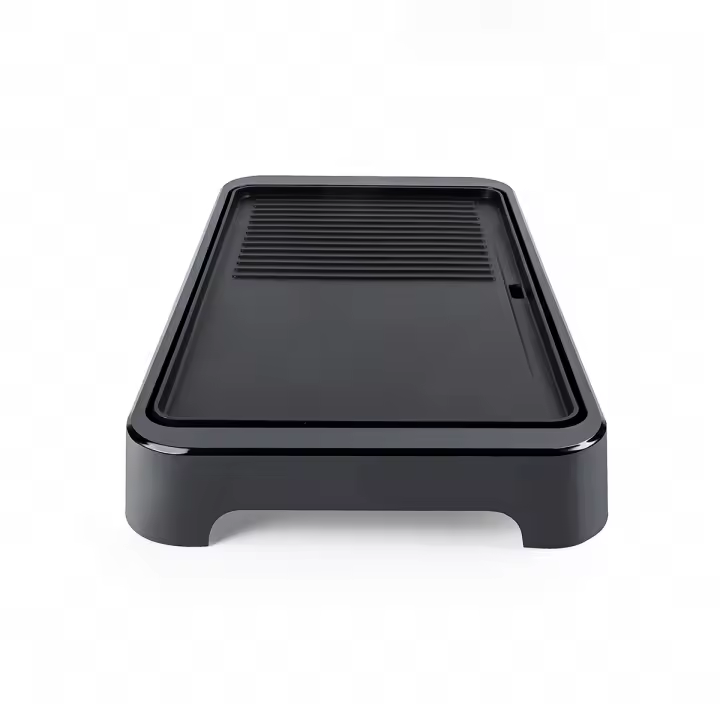 OstarkDom Plancha de Asar eléctrica 2000W con termostato ajustable Placa de parrilla electrica antiadherente de doble cara Bandeja de goteo de aceite 57x30x7cm - 1