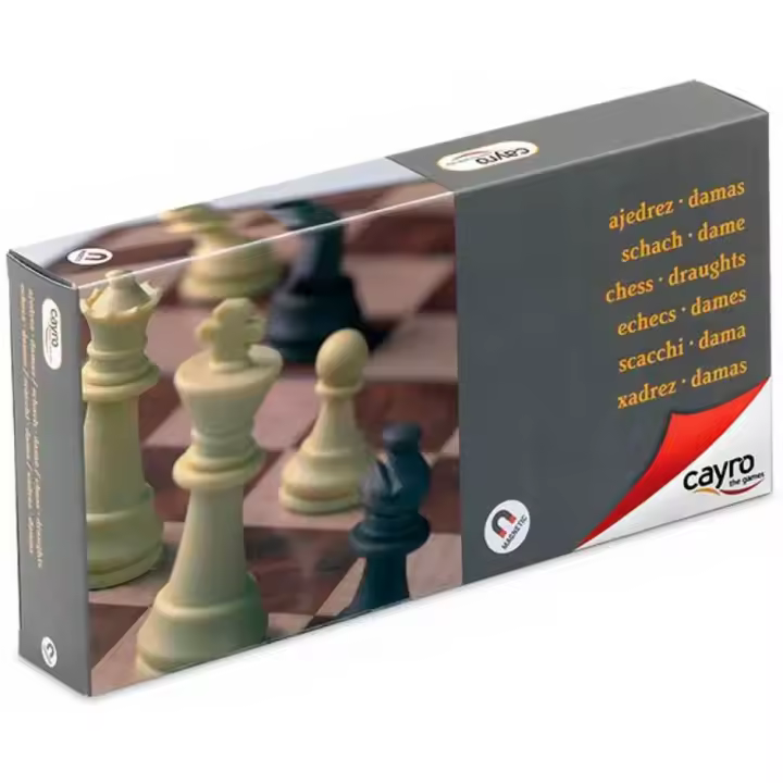 Cayro Juego De Mesa Ajedrez Y Damas Magnético 24x24 Cm - 1