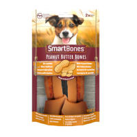 Smartbones Peanut Butter Bones sin cuero crudo combinan mantequilla de cacahuete por fuera y delicioso pollo por dentro,  snacks masticables para perros medianos, muy bajos en grasa y fáciles de digerir. - details 0