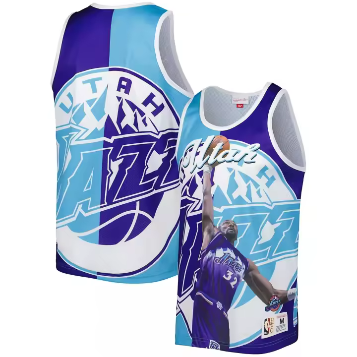 Camiseta Mitchell&Ness Nba Sublima Ted Player Tank Jazz Karl Malone - 1