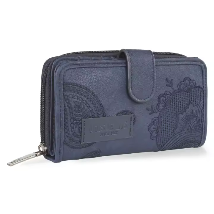 Lois - Carteras De Mujer De Marca - Eco Piel Monedero Mujer Con Compartimentos Y Cierre Central De Cremallera - Cartera Mujer Asa Adicional - Monedero Mujer Grande 302616 - 1