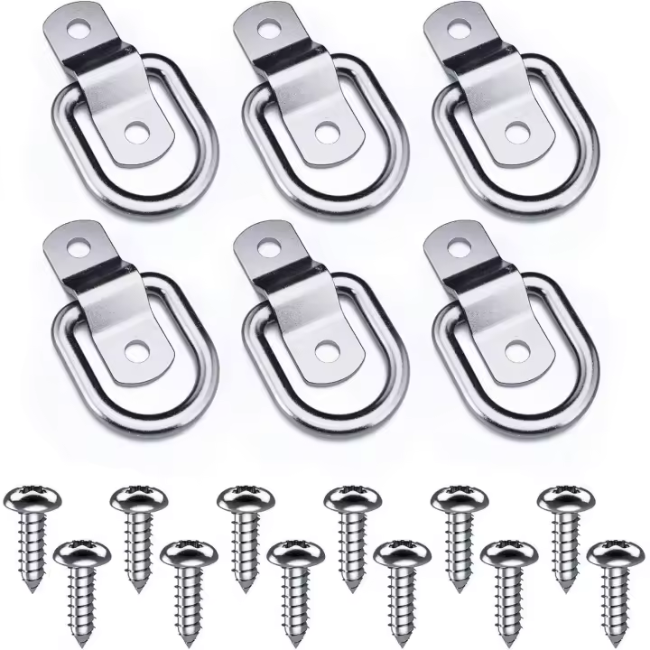 Anillo de montaje de anillo de fijación de 6 piezas y 12 tornillos, adecuado para fijar carga en barcos, remolques y barcos de automóviles - 1