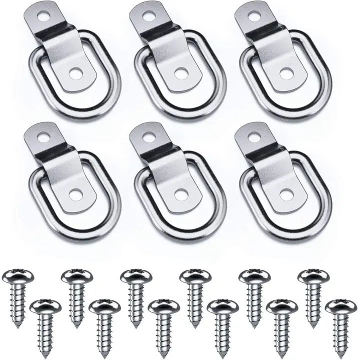 Anillo de montaje de anillo de fijación de 6 piezas y 12 tornillos, adecuado para fijar carga en barcos, remolques y barcos de automóviles - 1