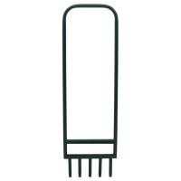 vidaXL Aireador césped 5 púas huecas acero recubrimiento polvo verde - details 1