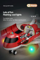 Gran Modelo De Avión Con Luces Y Luz De Inercia Coche Policial Para Niños Almacenamiento De Pasajeros Avión De Simulación Para Niños Juguetes Multifuncionales De Plástico ABS - details 11