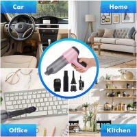 Aspiradora de coche 3 en 1 rosa con fuerte potencia de succión Aspiradora de mano inalámbrica compacta y portátil Adecuada para limpieza en seco y húmedo - details 7