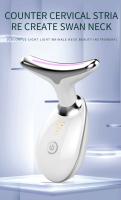 Masajeador De Cuello Con Levantamiento Facial LED De Tres Modos De Luz Dispositivo De Rejuvenecimiento De Piel Eléctrico Herramienta De Belleza Blanca - details 0