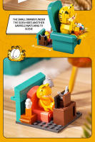 Bloques De Construcción Garfield Sentado En Un Sofá Con Figuras Miniatura Juego Educativo DIY Para Niños Escena Clásica De Anime - details 6