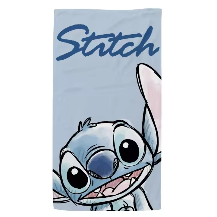 New Import - Toalla Adulto - Stitch - Estampado - 100% Poliéster 70x140cm - Ideal para la Playa o Piscina - 1