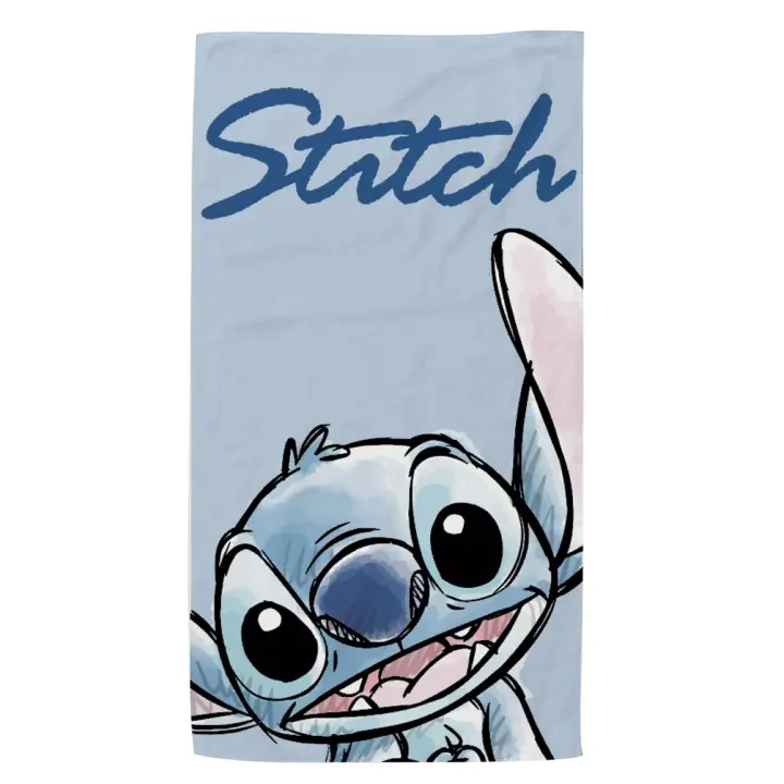 New Import - Toalla Adulto - Stitch - Estampado - 100% Poliéster 70x140cm - Ideal para la Playa o Piscina - 1