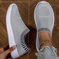 Zapatillas De Mujer Transpirables De Tejido Ligero Y Malla Para Exterior Con Cordones Casual Zapatos De Piso Bajo Estilo Étnico - details 12