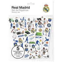 Real Madrid Pegatinas, Set de 5 Hojas de Pegatinas Real Madrid, Pegatinas de Fútbol para Niños y Niñas, Stickers Escudo Real Madrid, Pegatinas Infantiles, Regalo Cumpleaños - details 0