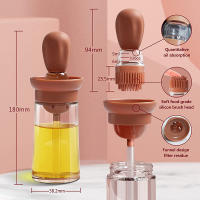 Botella De Aceite Portátil Para Cocina Con Cepillo De Silicona Y Medidor Cuantitativo Dispensador De Aceite Para Barbacoa Y Hornear Resistente Al Calor Y Fácil De Limpiar - details 0